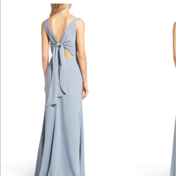 Jenny Yoo Dresses & Skirts - Jenny Yoo Delaney Tie Back Dress in Denmark blue